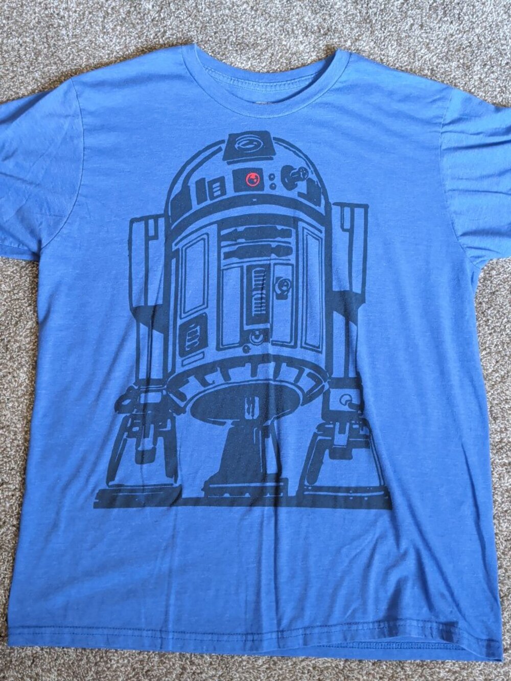 Mad Engine Star Wars R2-D2 Size Large Short Sleeve Character Print Shirt